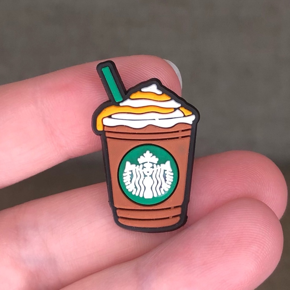 Starbucks Caramel Frapechino Croc Accessory
